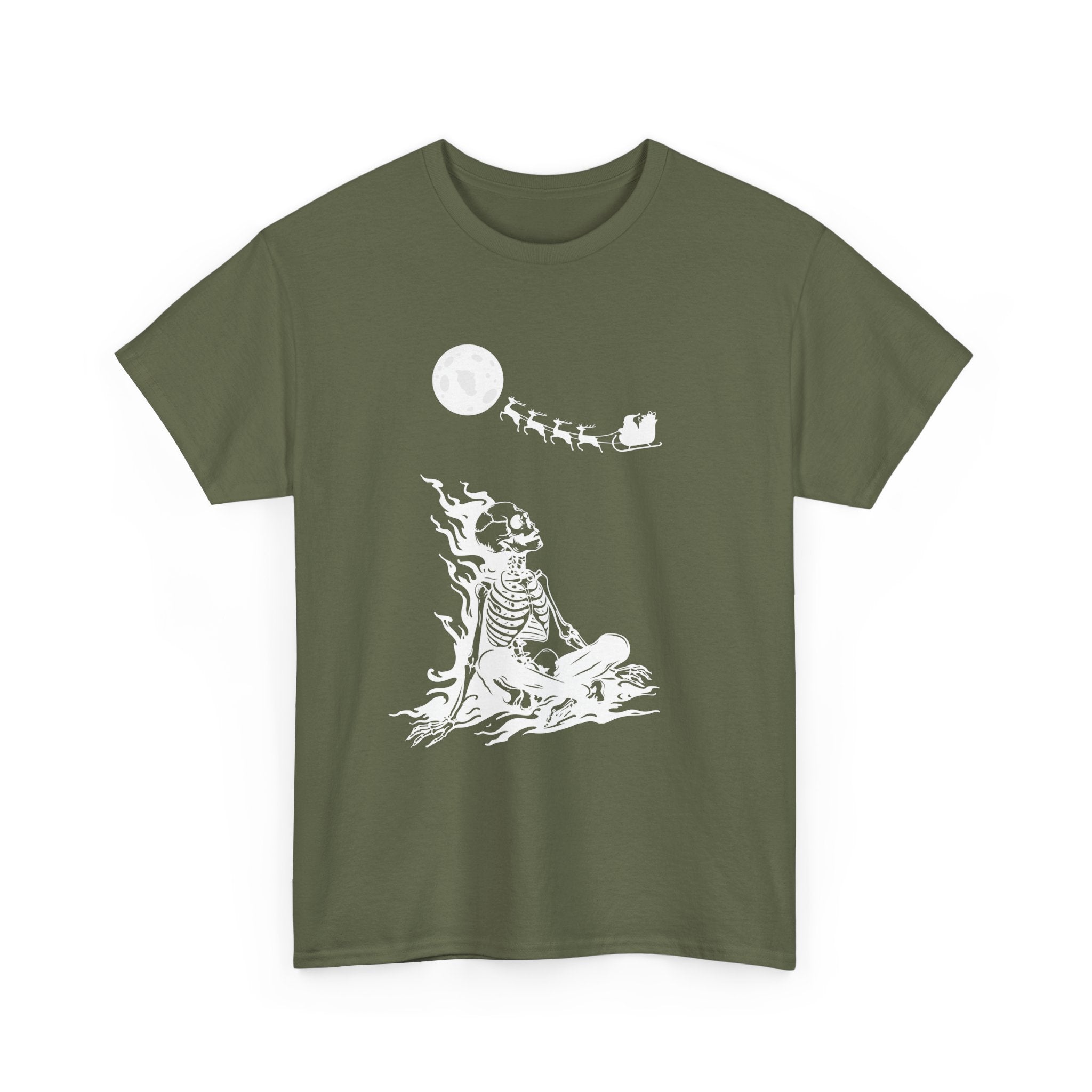 Skeleton by Moonlight Christmas T-Shirt